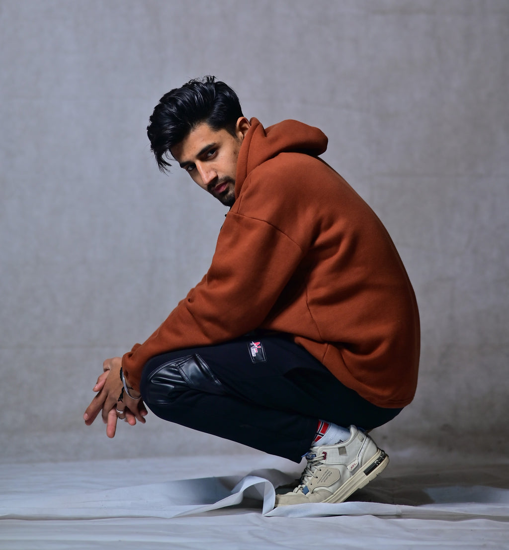NC Essential Rust Brown Hoodie – Oversized Fit – North Collection